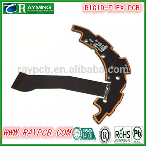 v-cut Rigid-Flexible PCB with black